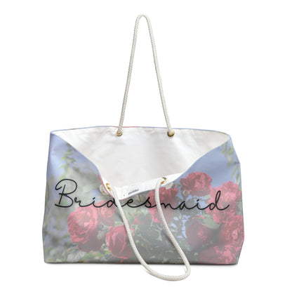 June Rose flower bridesmaid Weekender Bag