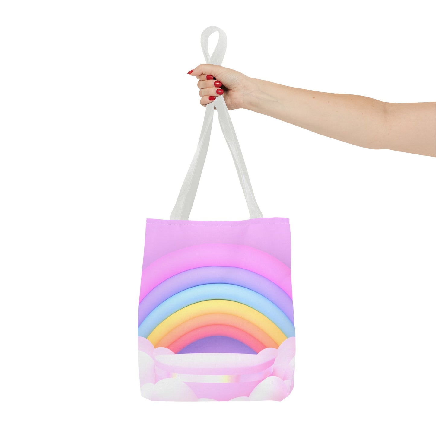 Rainbow with clouds Tote Bag (AOP)