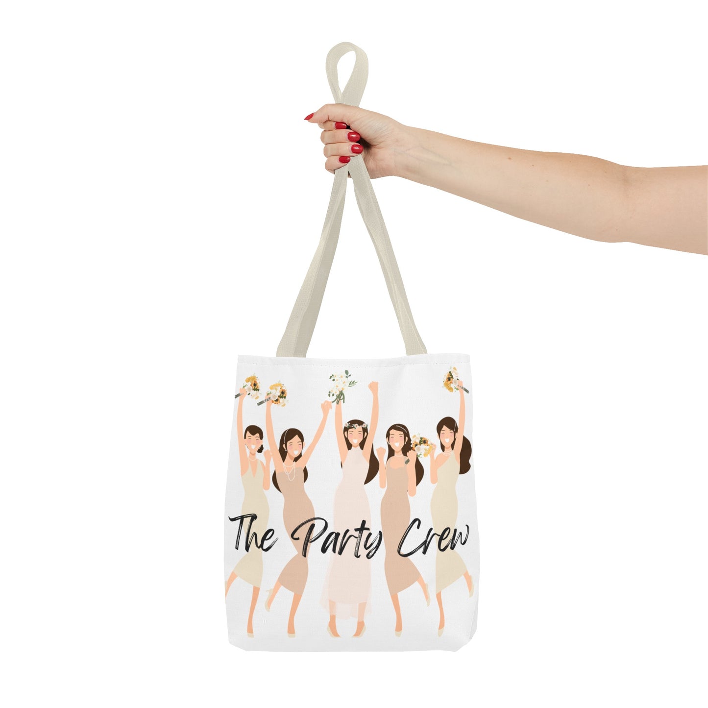 The party crew bride and bridesmaids Tote Bag (AOP)