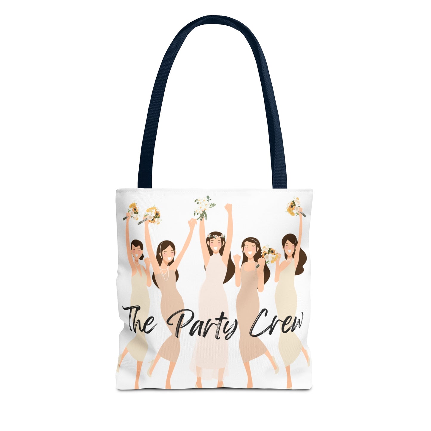 The party crew bride and bridesmaids Tote Bag (AOP)