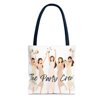 The party crew bride and bridesmaids Tote Bag (AOP)