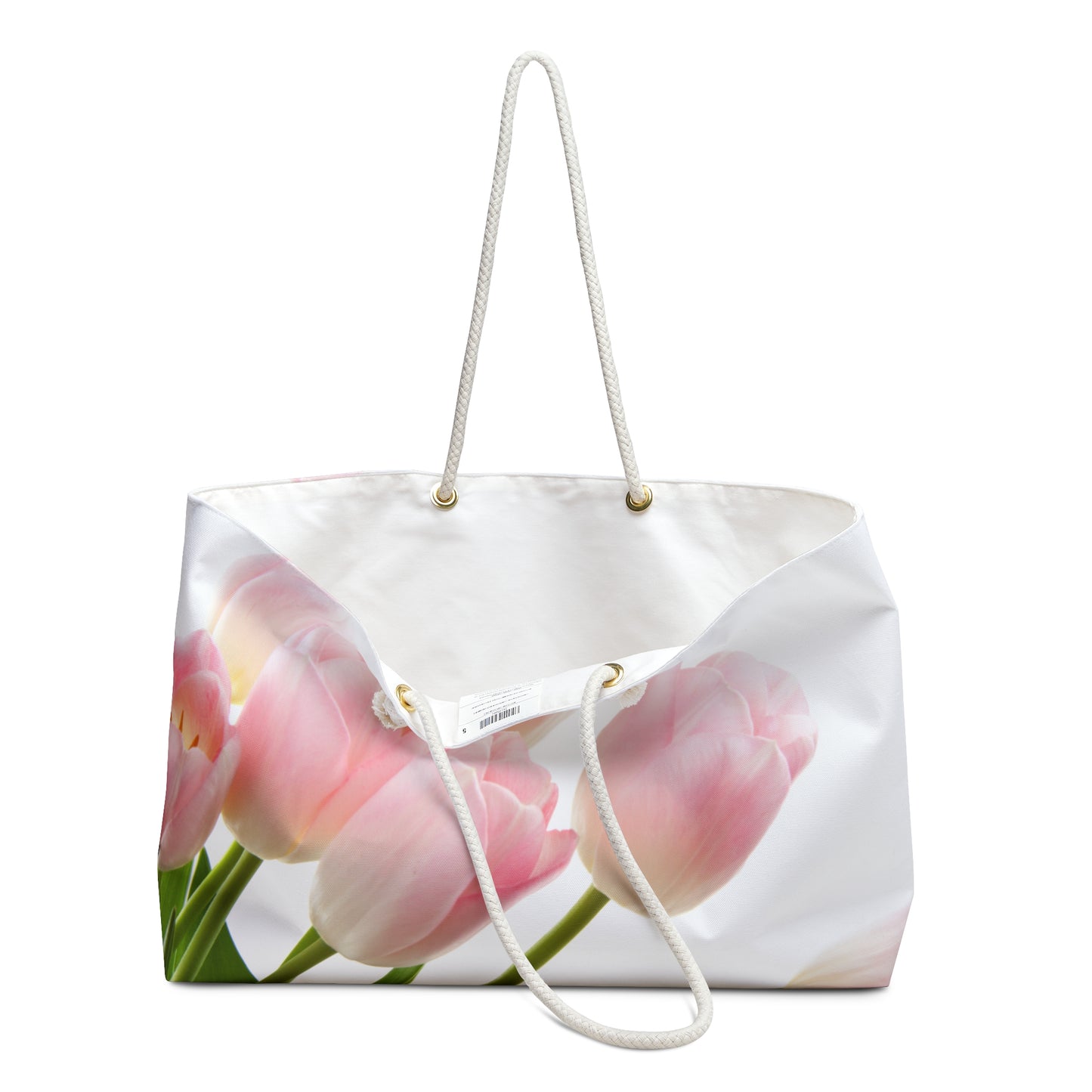 Weekender Bag, Light pink tulips