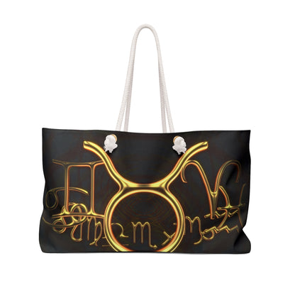 Taurus zodiac gold Weekender Bag