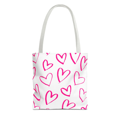 Pink Hearts Tote Bag (AOP)