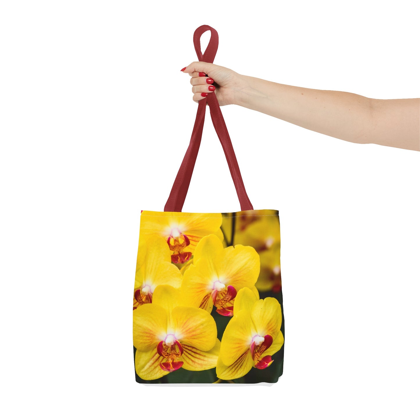 Yellow Orchid flower Tote Bag (AOP)