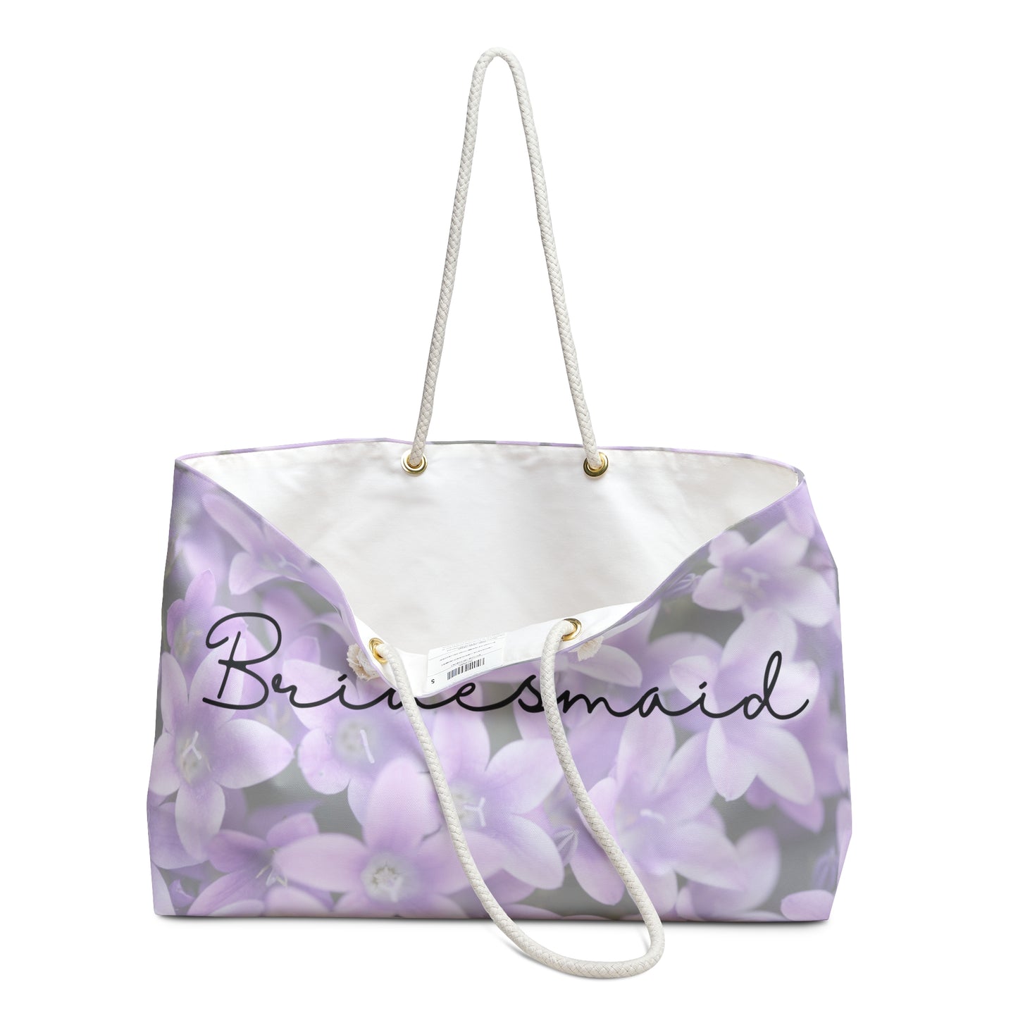 February Violet flowers bridesmaid Weekender Bag