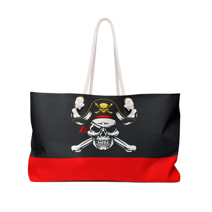 Weekender Bag, Pirate red and black