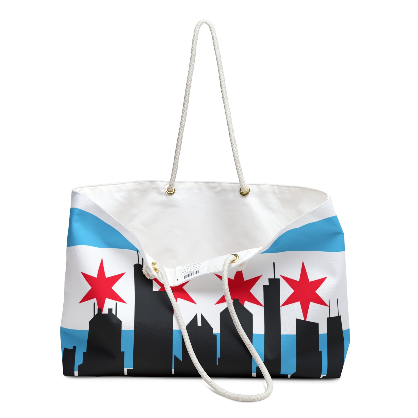 Chicago flag with skyline, Weekender Bag