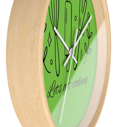 Kitchen Green Cooking Wall Clock