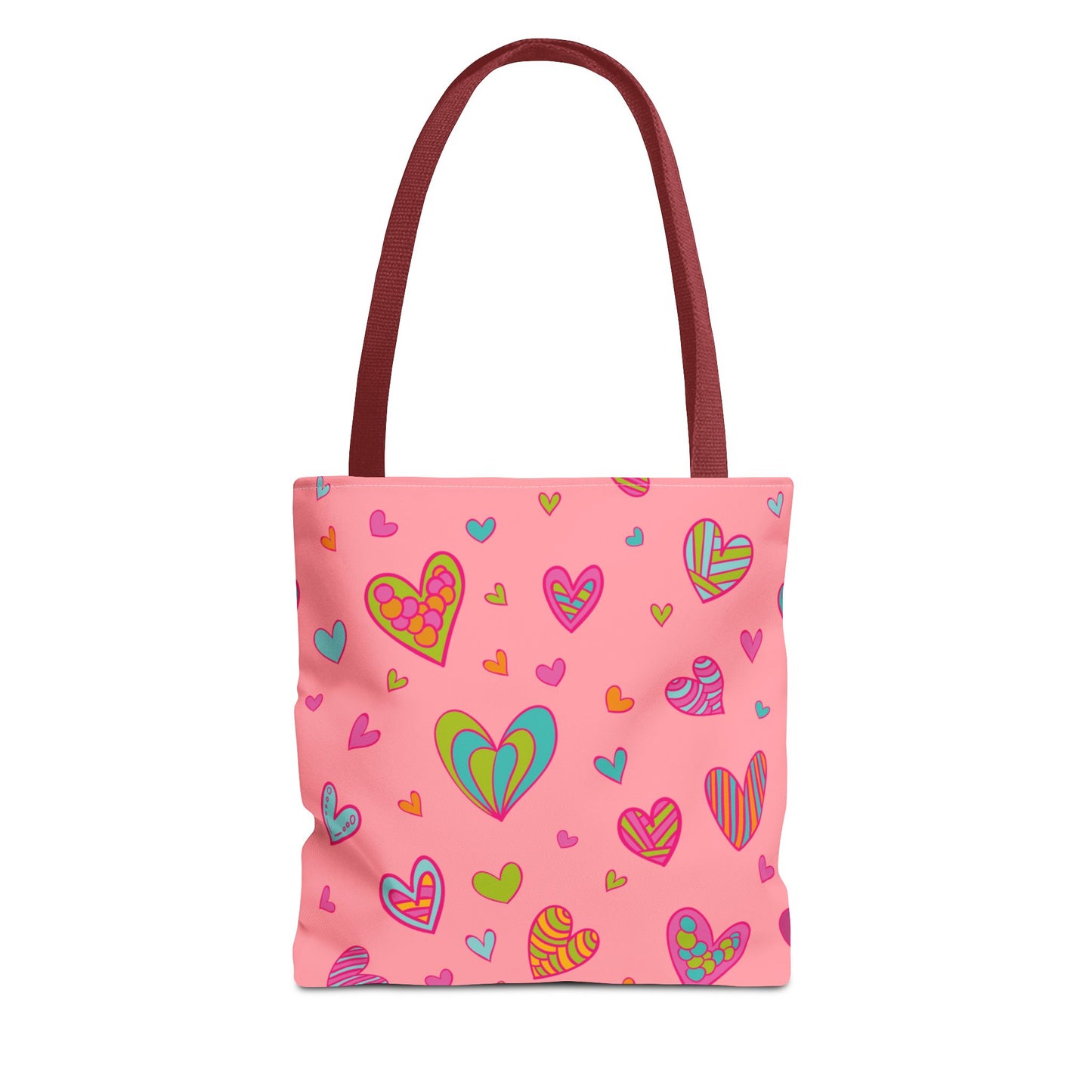 Colorful Hearts Tote Bag (AOP)