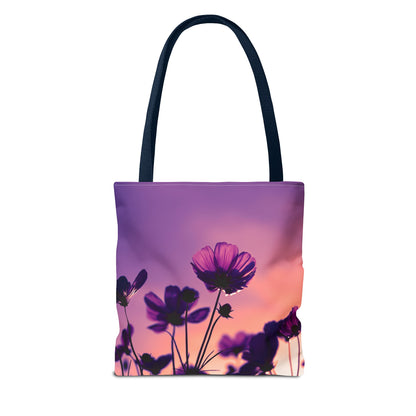 Purple flower Tote Bag (AOP)