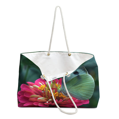 Flower with butterfly Weekender Bag