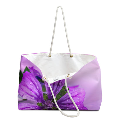 Purple Flower Weekender Bag