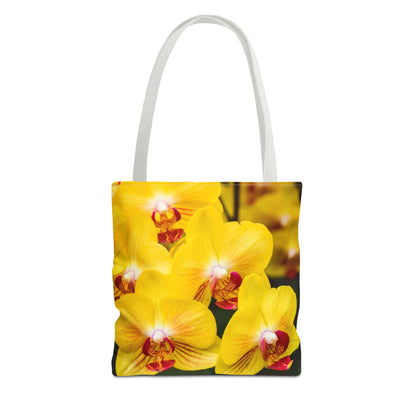 Yellow Orchid flower Tote Bag (AOP)