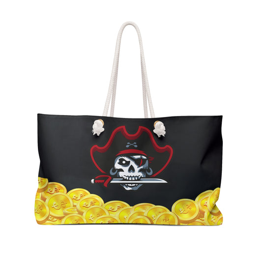 Weekender Bag,Pirate with coins