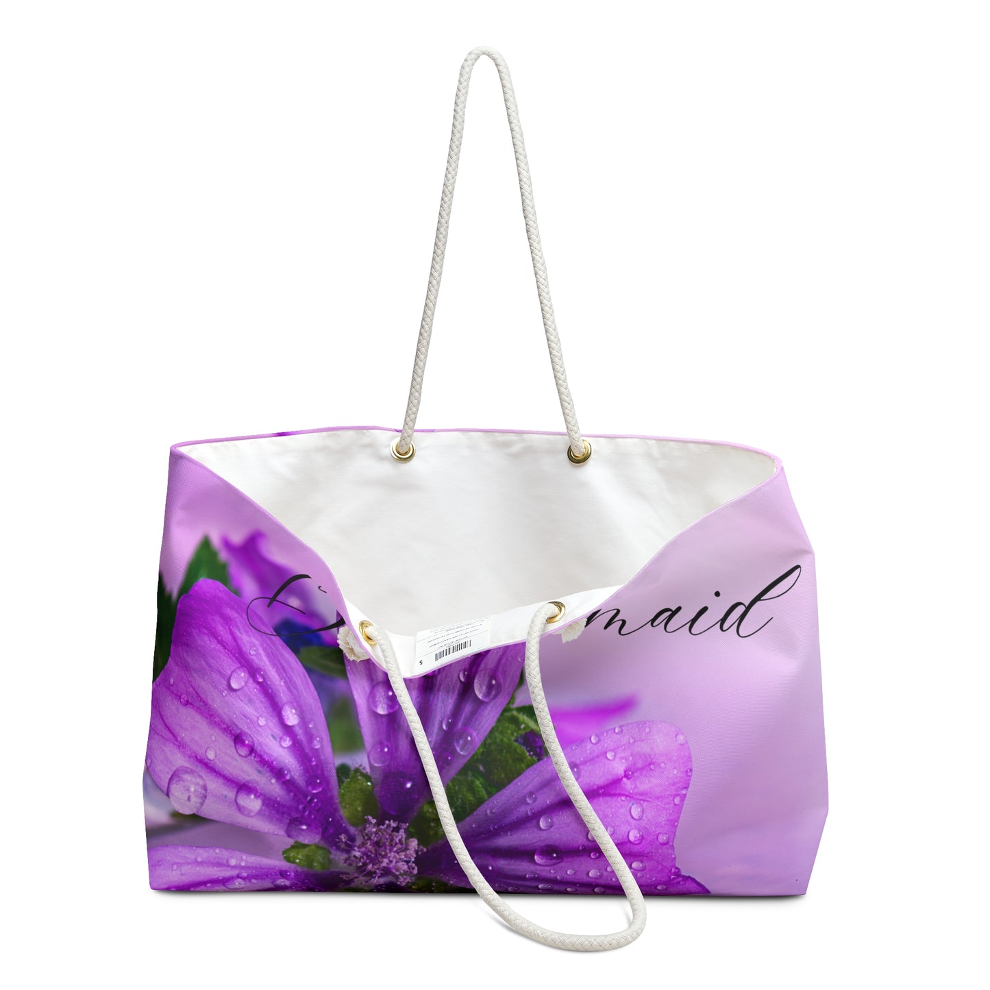 February Violet flower bridesmaid Weekender Bag