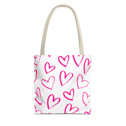 Pink Hearts Tote Bag (AOP)