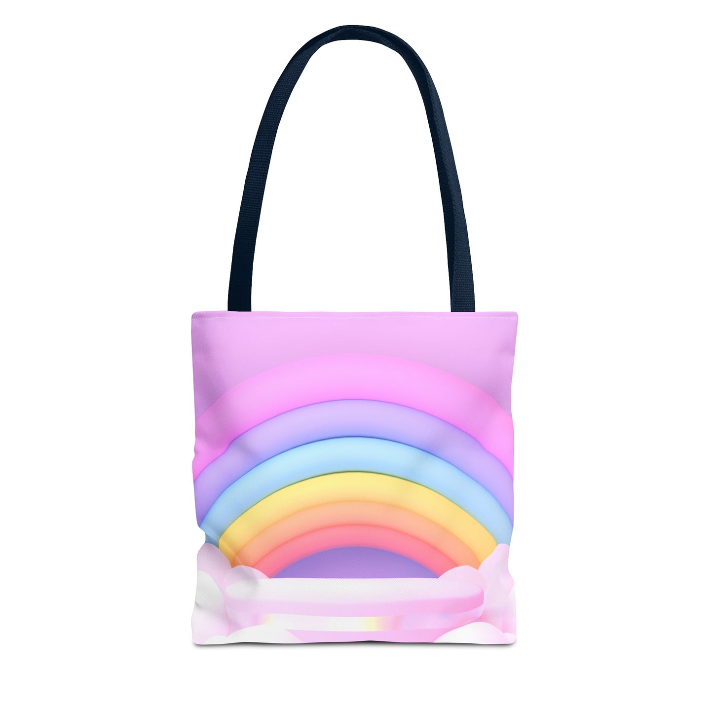 Rainbow with clouds Tote Bag (AOP)