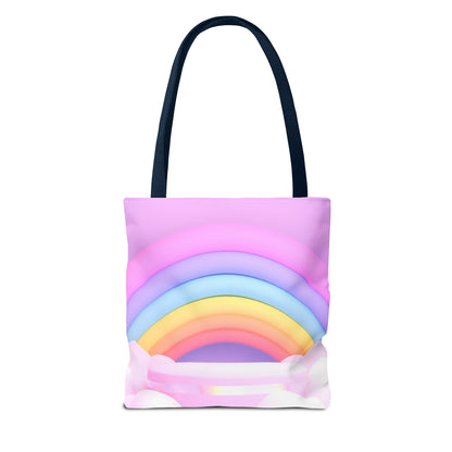 Rainbow with clouds Tote Bag (AOP)