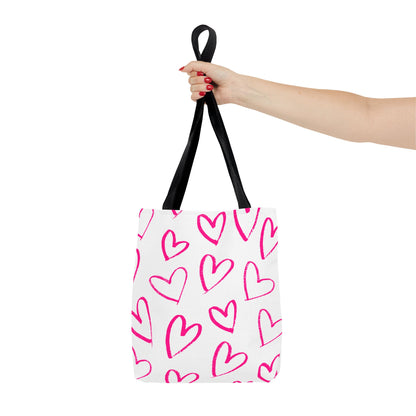 Pink Hearts Tote Bag (AOP)