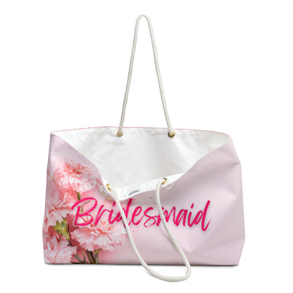 Bridesmaid pink Carnation Weekender Bag