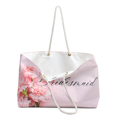 January carnation flower bridesmaid Weekender Bag