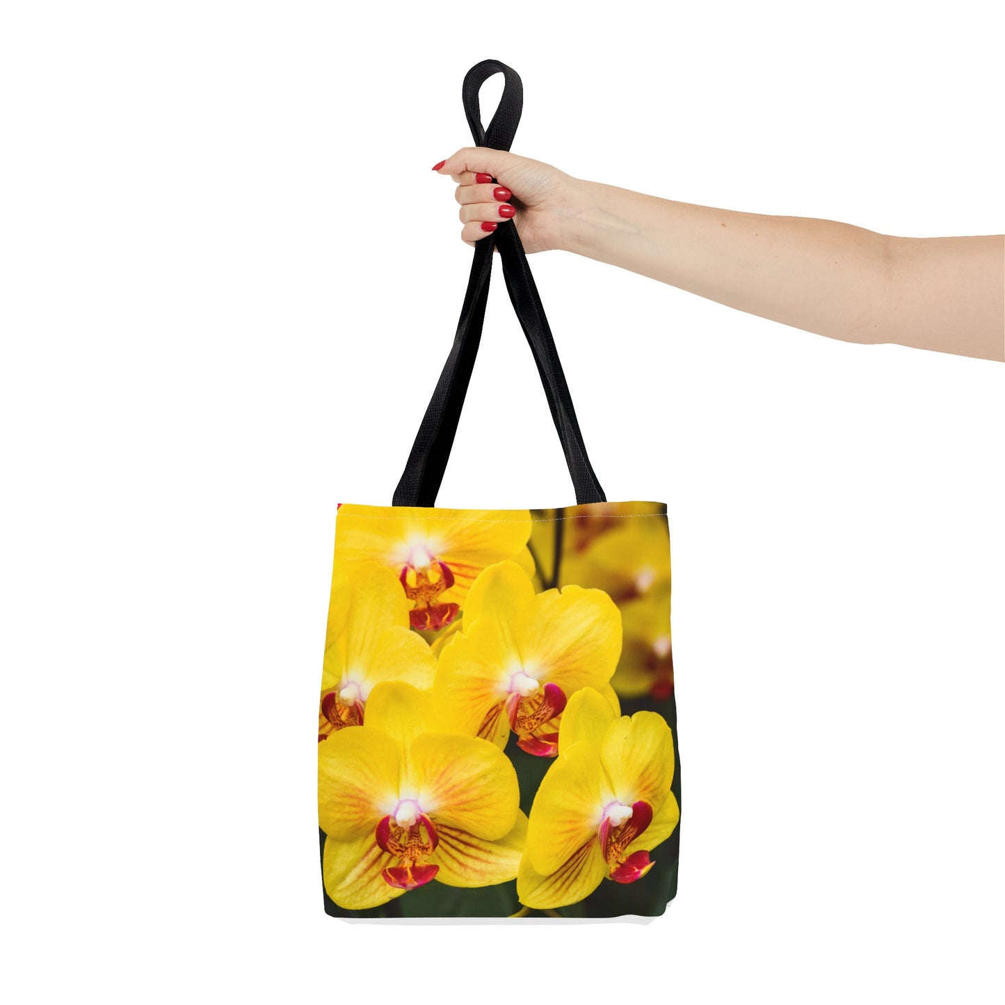 Yellow Orchid flower Tote Bag (AOP)