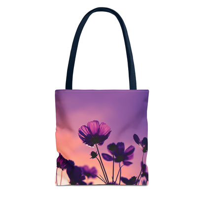 Purple flower Tote Bag (AOP)