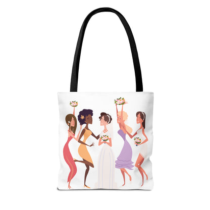 The Party Crew bride and bridesmaid Tote Bag (AOP)