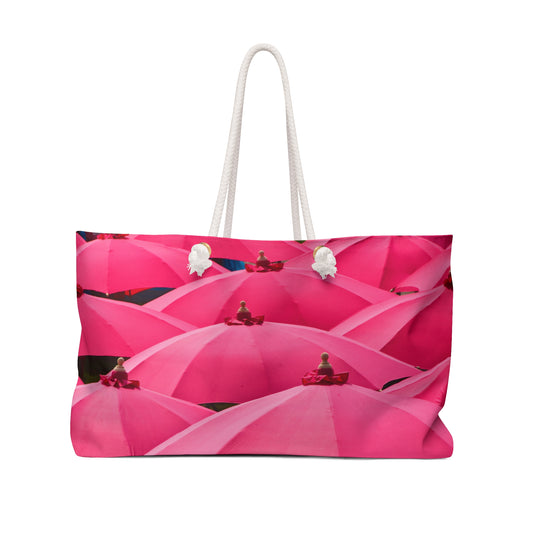 Pink Umbrellas Weekender Bag