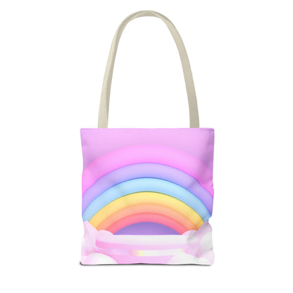 Rainbow with clouds Tote Bag (AOP)