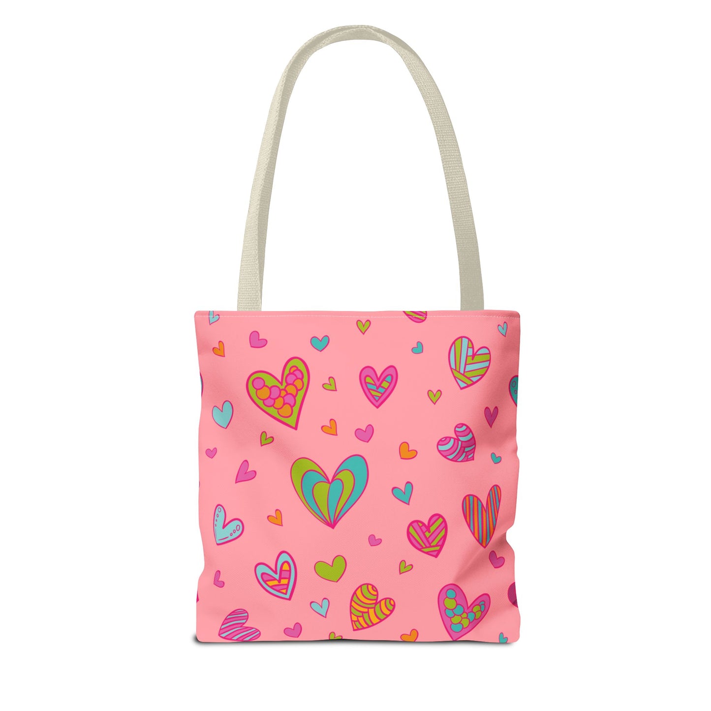 Colorful Hearts Tote Bag (AOP)