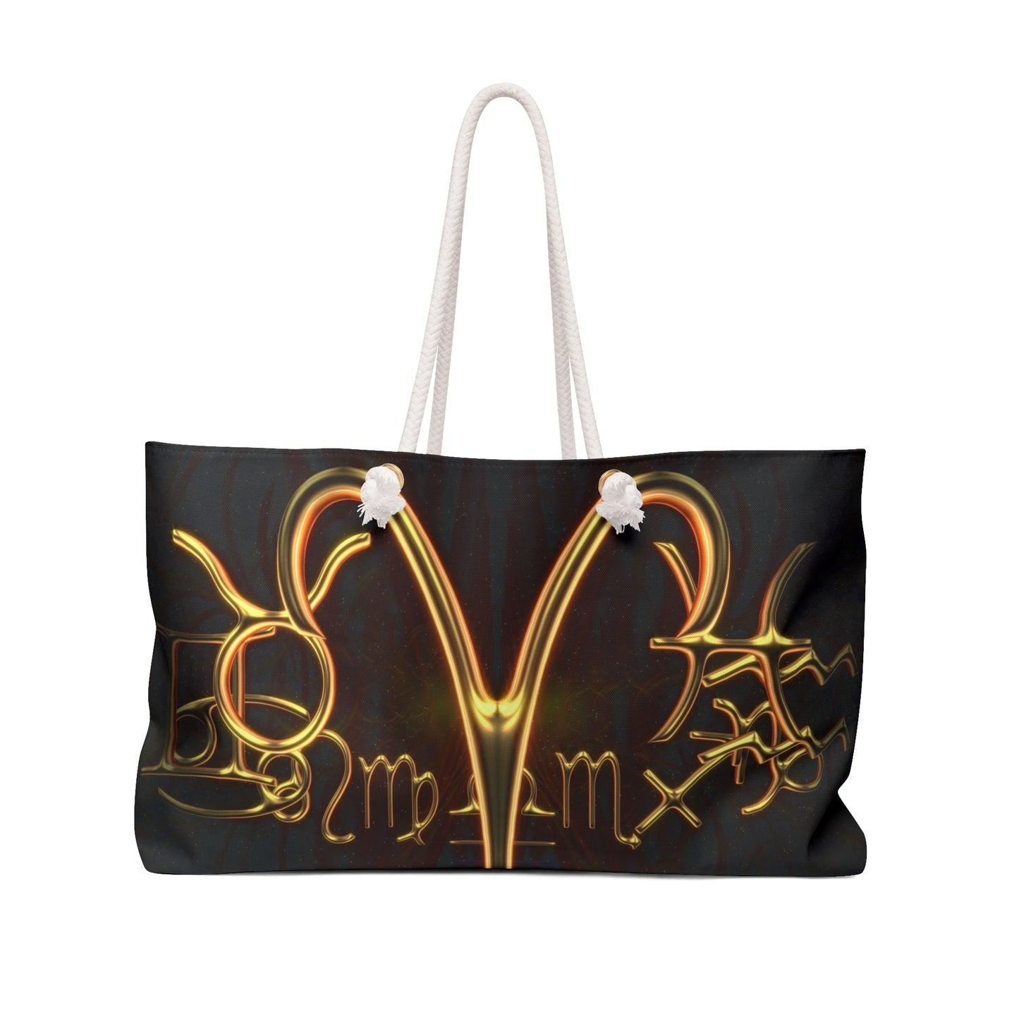 Aries Zodiac gold Weekender Bag