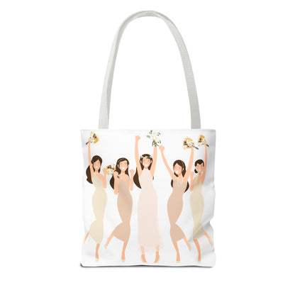 The party crew bride and bridesmaids Tote Bag (AOP)