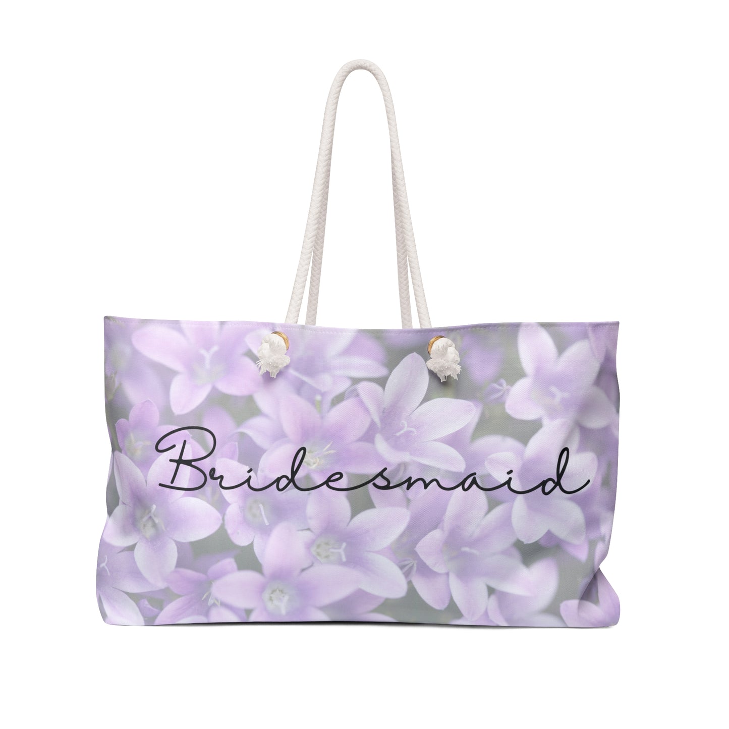 February Violet flowers bridesmaid Weekender Bag