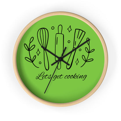 Kitchen Green Cooking Wall Clock