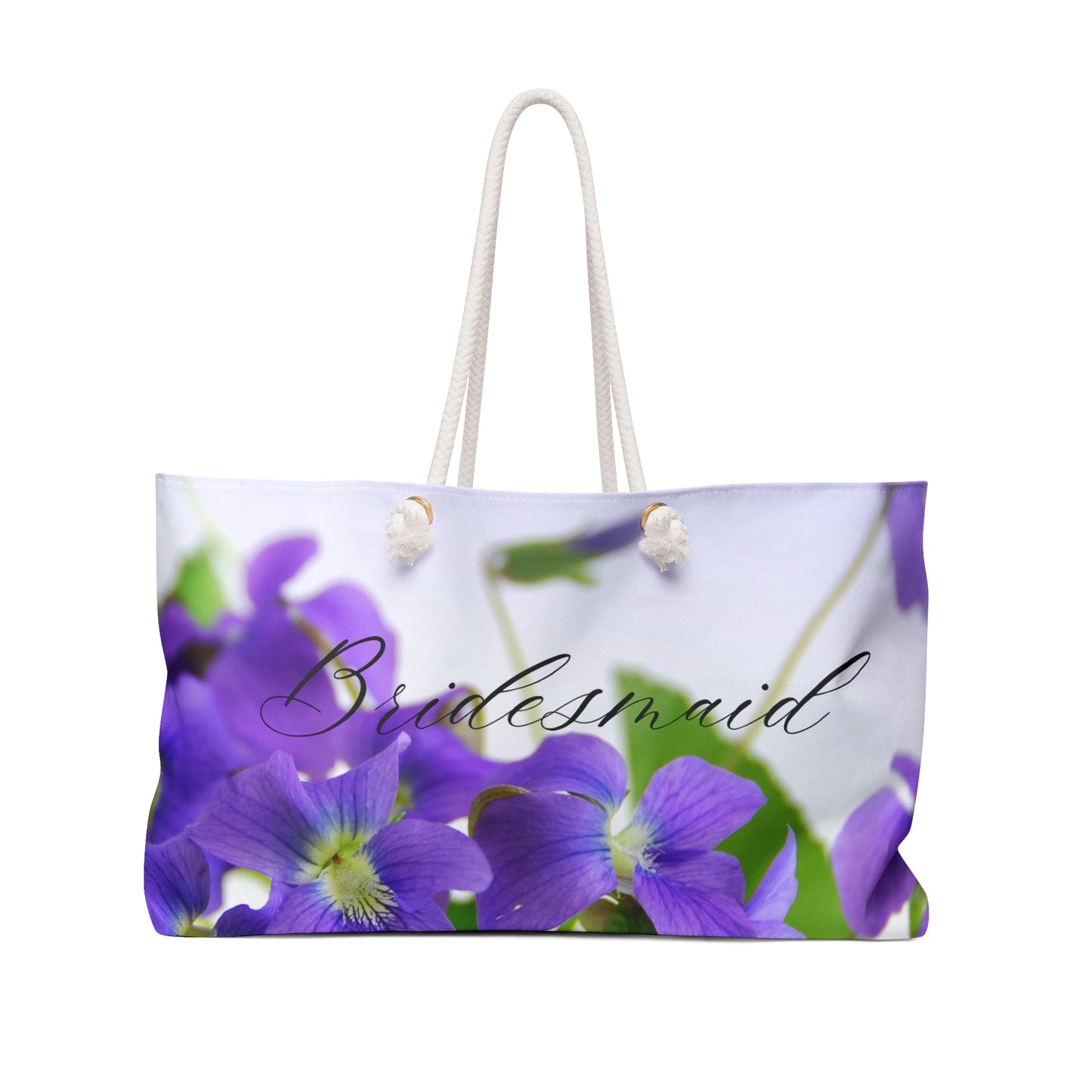 February Violet flower bridesmaid Weekender Bag