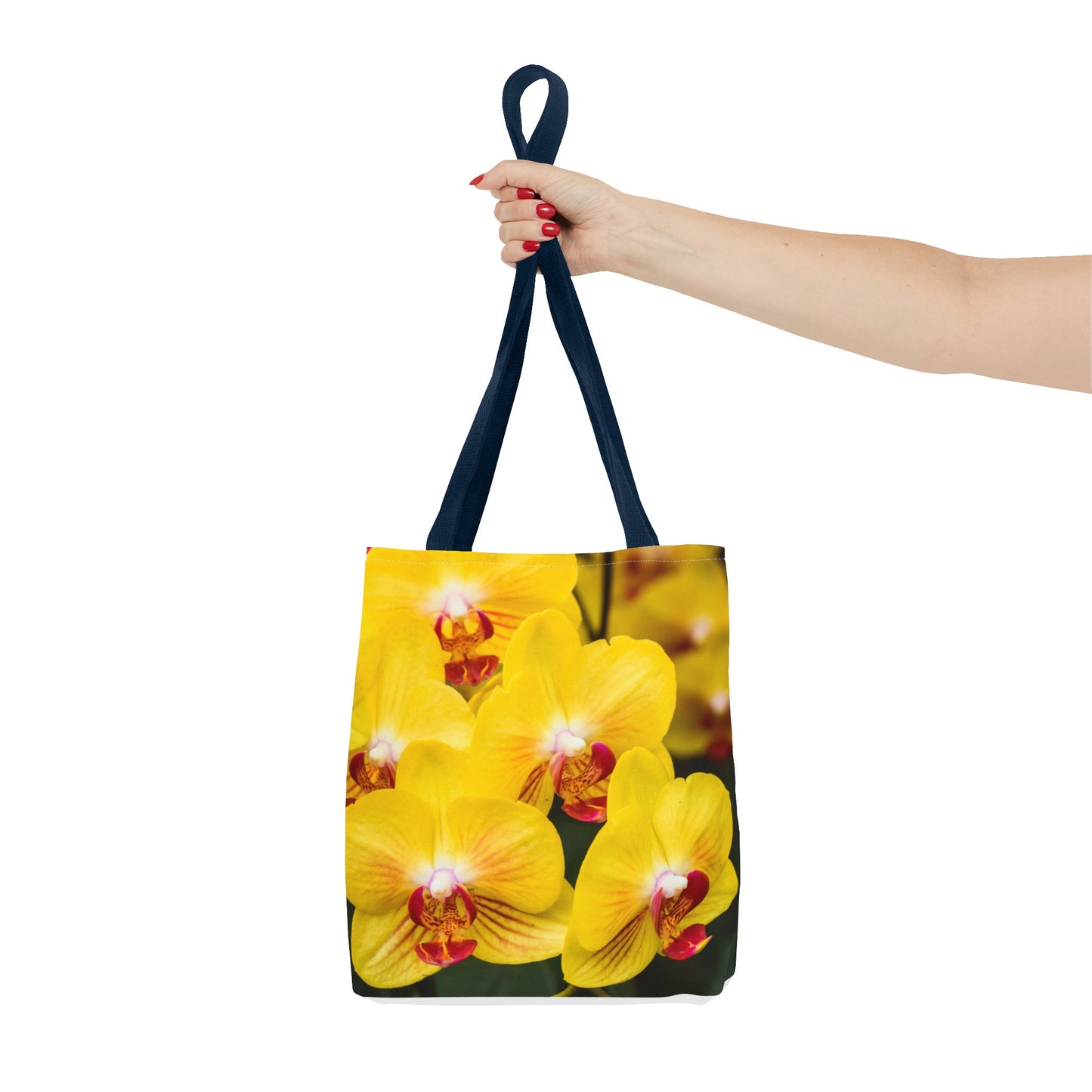 Yellow Orchid flower Tote Bag (AOP)