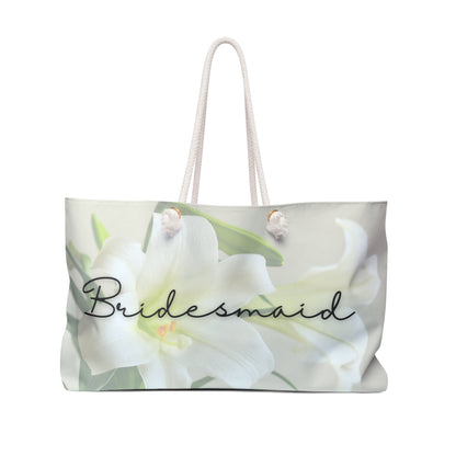 May Lily flower bridesmaid Weekender Bag