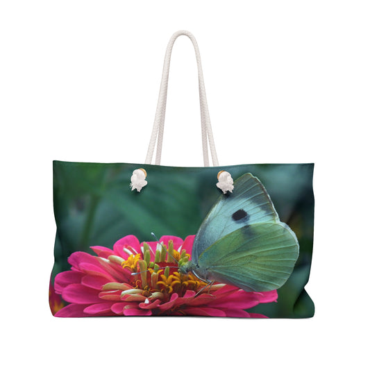 Flower with butterfly Weekender Bag