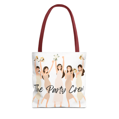 The party crew bride and bridesmaids Tote Bag (AOP)