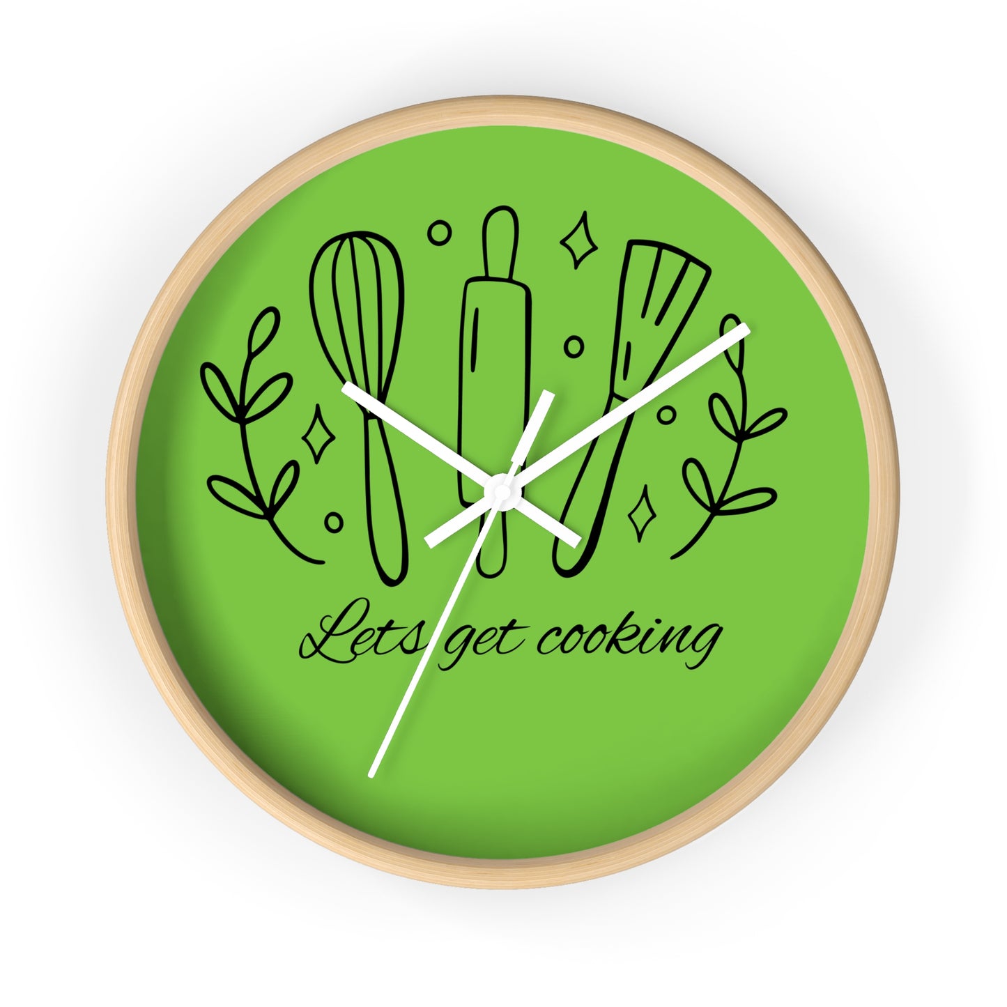 Kitchen Green Cooking Wall Clock