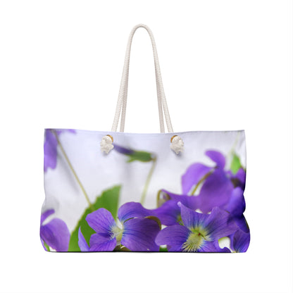 Bridesmaid purple flower Weekender Bag