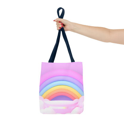 Rainbow with clouds Tote Bag (AOP)