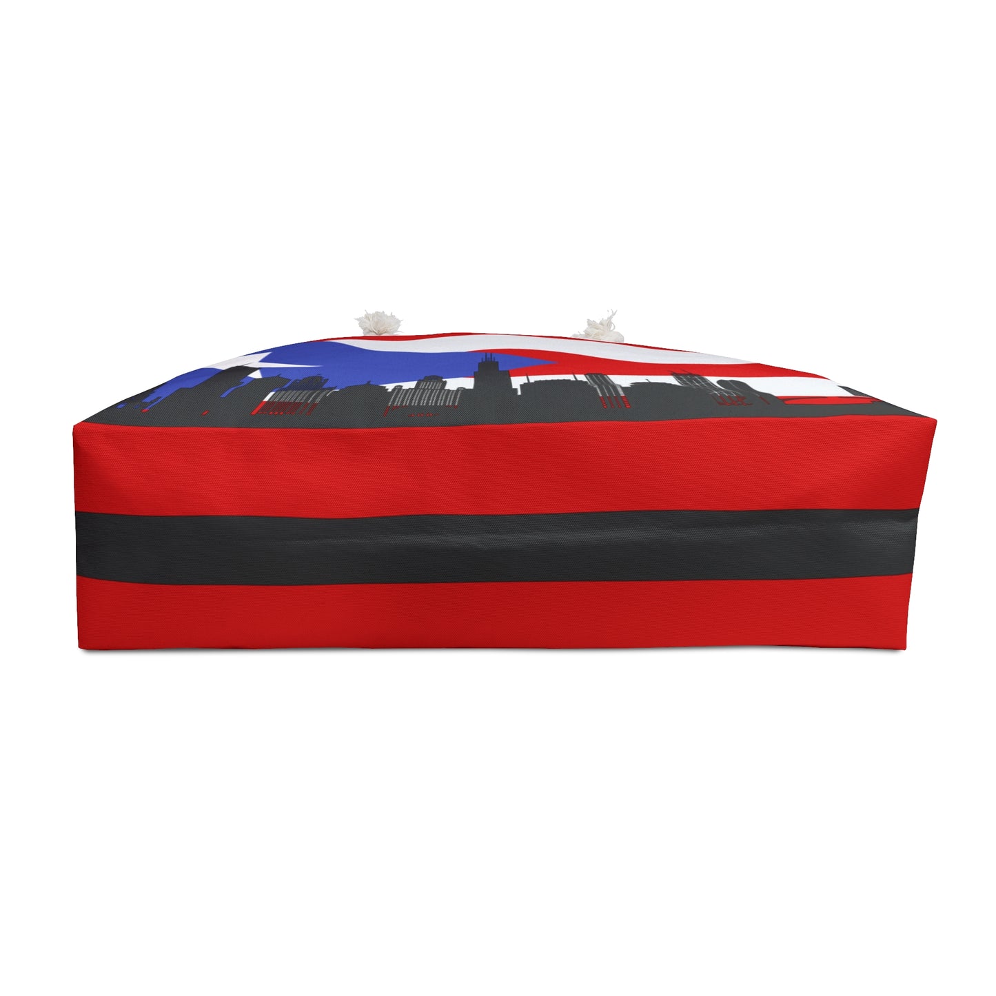 Puertorican flag with Chicago skyline Weekender Bag