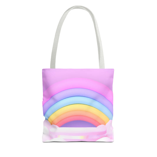 Rainbow with clouds Tote Bag (AOP)