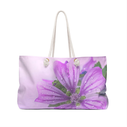 February Violet Flower Bridesmaid Weekender Bag