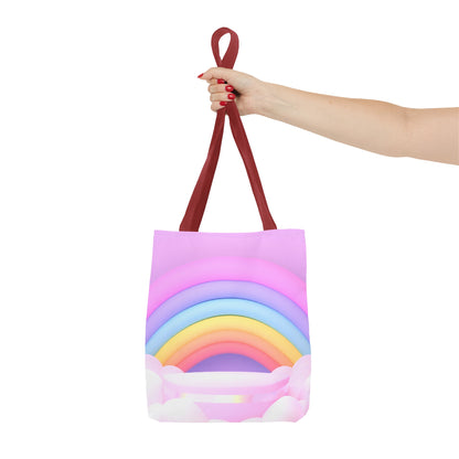 Rainbow with clouds Tote Bag (AOP)