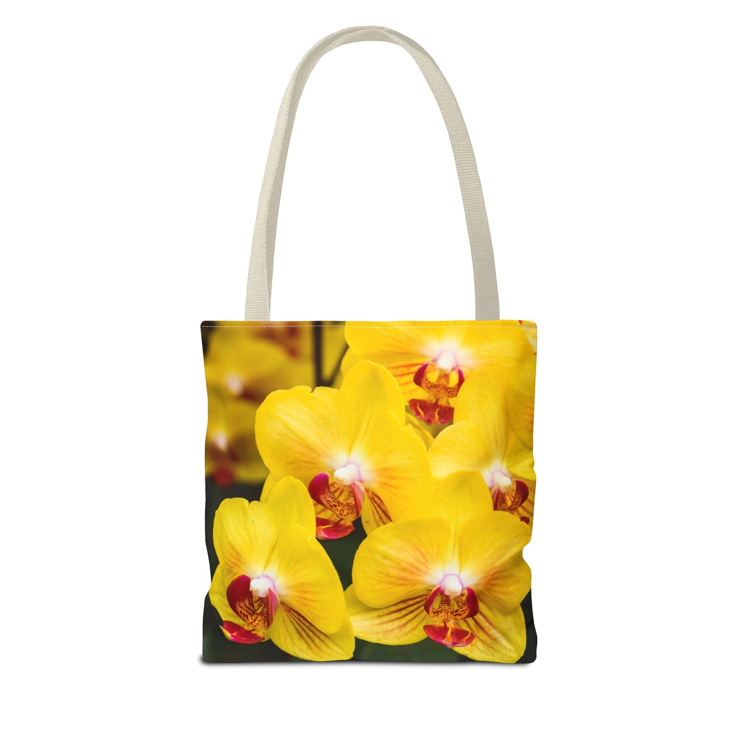 Yellow Orchid flower Tote Bag (AOP)