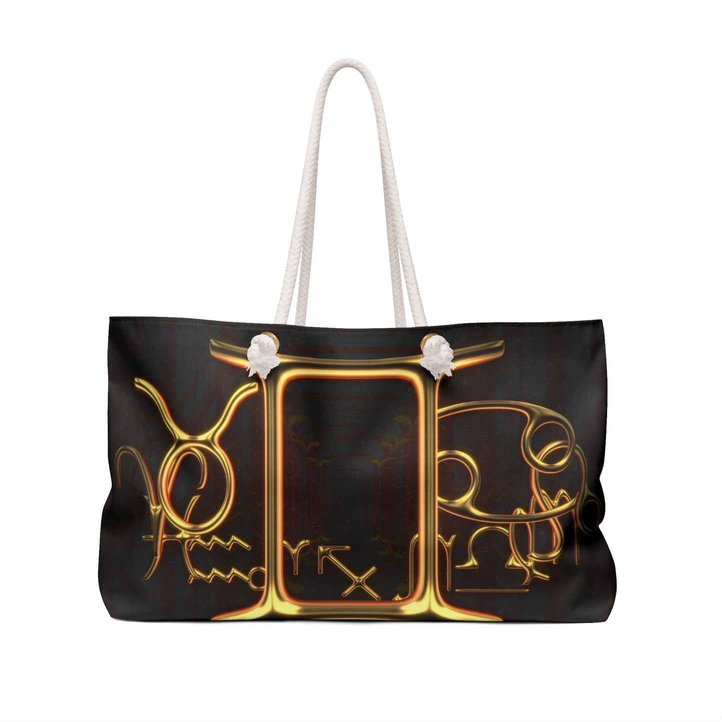 Gemini zodiac gold Weekender Bag